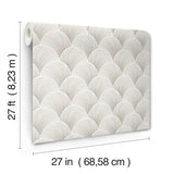  NT6109 Metallic Scallop White Wallpaper