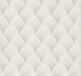  NT6109 Metallic Scallop White Wallpaper