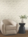 NT6115 Layered Lily Pads Cream Wallpaper