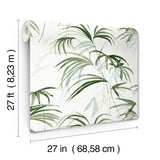 NT6121 Inky Palms Green Wallpaper