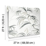 NT6123 Inky Palms Black Wallpaper