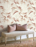 NT6124 Inky Palms Clay Wallpaper