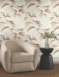 NT6124 Inky Palms Clay Wallpaper