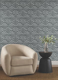 NT6127 Sculpted Fans Charcoal Wallpaper