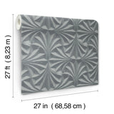 NT6127 Sculpted Fans Charcoal Wallpaper