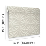 NT6128 Sculpted Fans Taupe Wallpaper