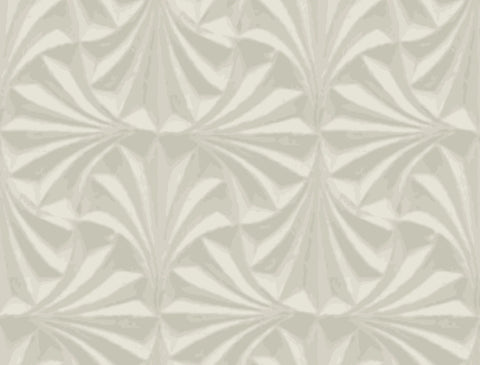 NT6128 Sculpted Fans Taupe Wallpaper