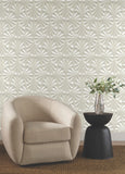 NT6129 Sculpted Fans Taupe Wallpaper