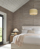 NT6129 Sculpted Fans Taupe Wallpaper