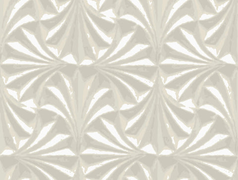 NT6129 Sculpted Fans Taupe Wallpaper