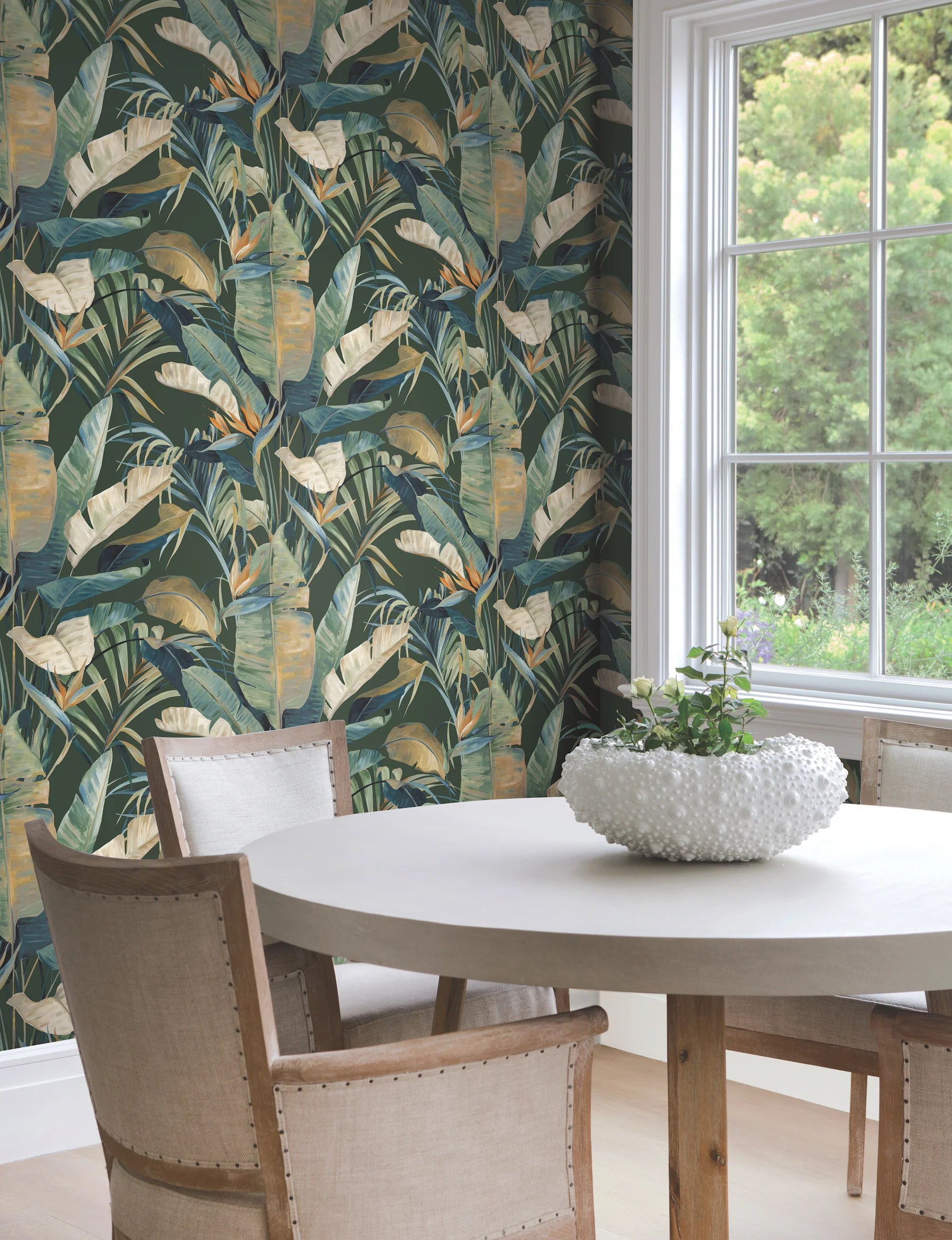 NT6136 Tropical Cabana Green Wallpaper – wallcoveringsmart