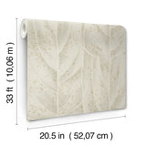 NT6144 Dicot Spa Leaf Beige Wallpaper