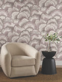 NT6185 Abalone Fans Lavender Wallpaper