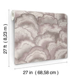 NT6185 Abalone Fans Lavender Wallpaper