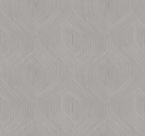 NT6191 Fine Line Geometric Grey Wallpaper