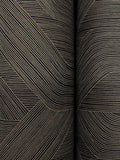 NT6192 Fine Line Geometric Black Wallpaper