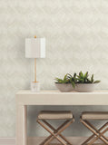 NT6193 Fine Line Geometric Taupe on White Wallpaper