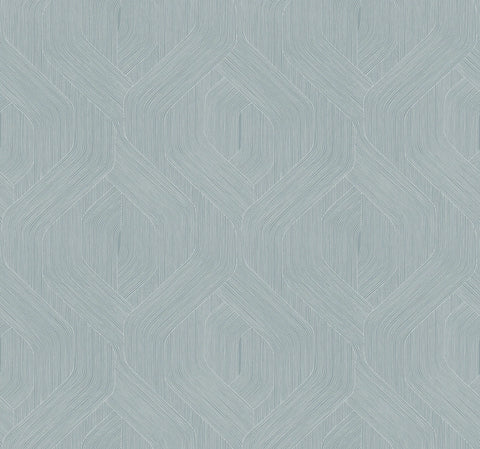 NT6194 Fine Line Geometric Blue Wallpaper