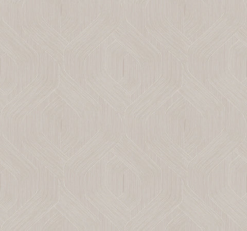 NT6195 Fine Line Geometric Taupe Wallpaper