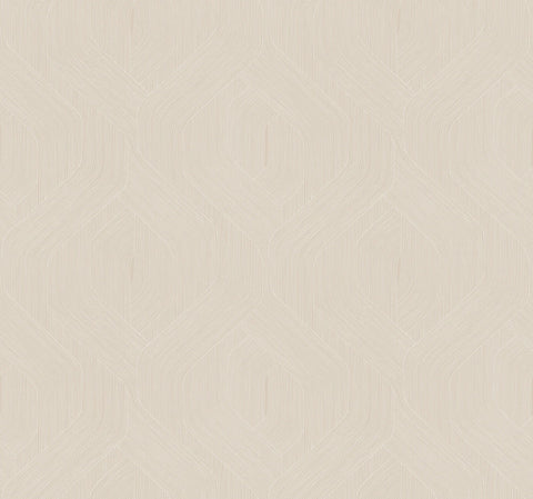 NT6196 Fine Line Geometric Beige Wallpaper