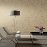 NW3500 Pearl Gold Geometric Quadrilateral Wallpaper