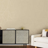 NW3500 Pearl Gold Geometric Quadrilateral Wallpaper