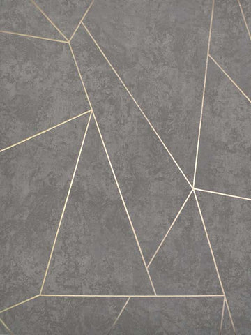 NW3502 Nazca Dark Grey and Gold Wallpaper