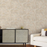 NW3504 Neutral Gold Geometric Quadrilateral Wallpaper