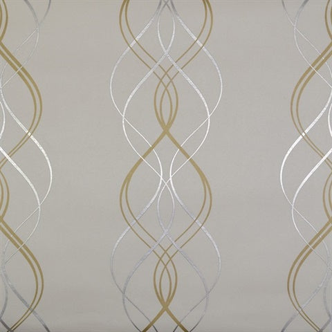 NW3549 Aurora Silver Gold Wallpaper 