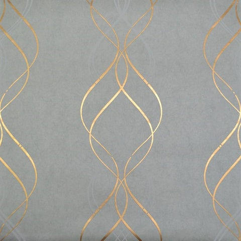 NW3551 Aurora Grey Gold Wallpaper