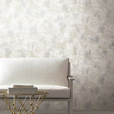 NW3572 Nebula White and Silver Wallpaper