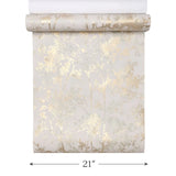 NW3582 Matte beige gold metallic foil shimmer botanical tree branches leaves wallpaper