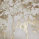 NW3582 Matte beige gold metallic foil shimmer botanical tree branches leaves wallpaper
