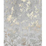 NW3582 Matte beige gold metallic foil shimmer botanical tree branches leaves wallpaper