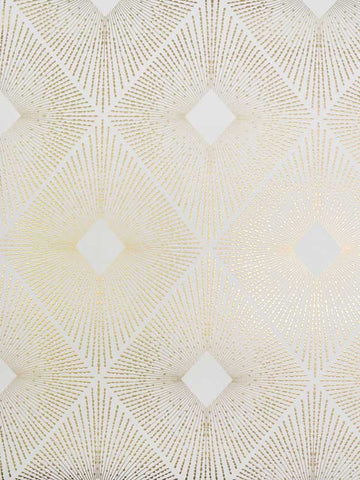 NW3592 Harlowe White and Gold Wallpaper