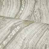 OG0558 Olive gray pearl Kaleidoscope faux marble mineral stone Wallpaper 3D York