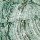 OG0559 Emerald teal green Kaleidoscope faux marble mineral stone Wallpaper