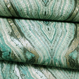 OG0559 Emerald teal green Kaleidoscope faux marble mineral stone Wallpaper