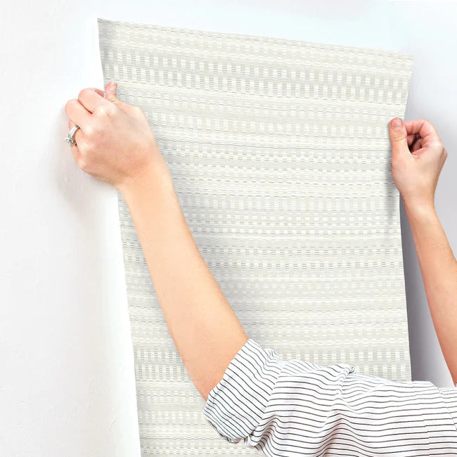 OI0623 Tapestry Stitch Gray Wallpaper – wallcoveringsmart