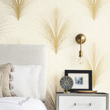 OI0683 Papyrus Plume Ivory Wallpaper
