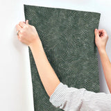 OI0711 Modern Wood Green Wallpaper