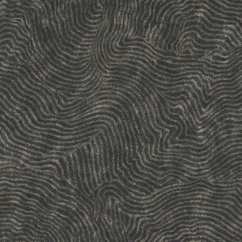 OI0716 Modern Wood Black Wallpaper