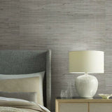 OS4324 Metallic Jute Silver Dusty Blue Wallpaper