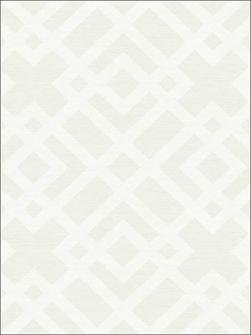 OY31707 Metallic Geo Trellis Grasscloth Look Textured Wallpaper