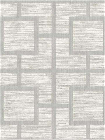 OY33100 Metallic Geometric Trellis Stringcloth Textured Wallpaper