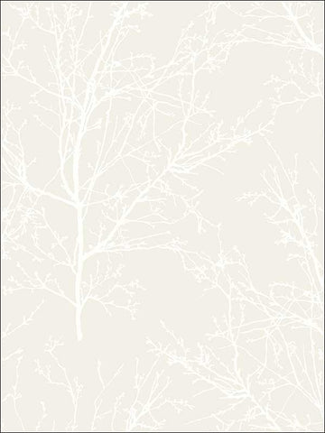 OY34000 Metallic Trees Branches Linen Look Textured Wallpaper