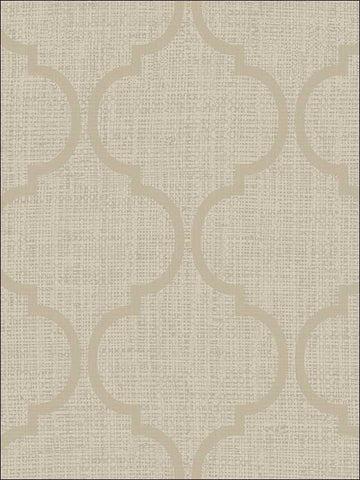 OY34806 Metallic Geo Trellis Grasscloth Look Textured Wallpaper