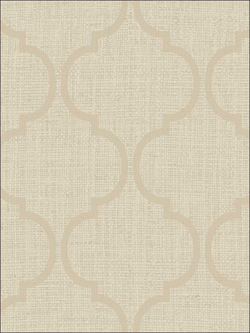 OY34815 Metallic Geo Trellis Grasscloth Look Textured Wallpaper