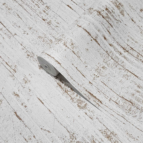 WMNF23209101 Off White gold metallic cracks lines faux distressed plaster textured wallpaper