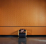 96236-2 Versace Orange Red Copper Metallic Greek Key lines textured Wallpaper 3D
